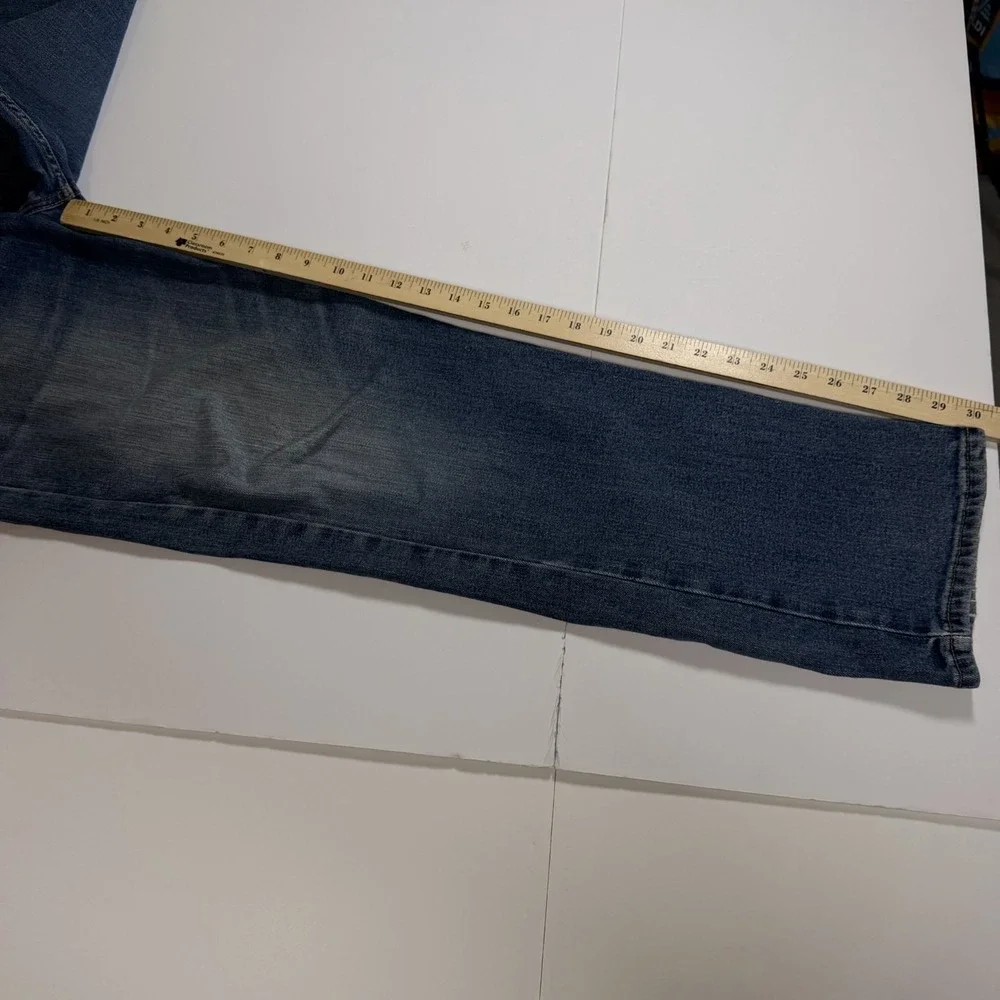 Levi's 505 Jeans Mens 36x32 Blue Denim Faded Distressed Boho Streetwear Grunge
